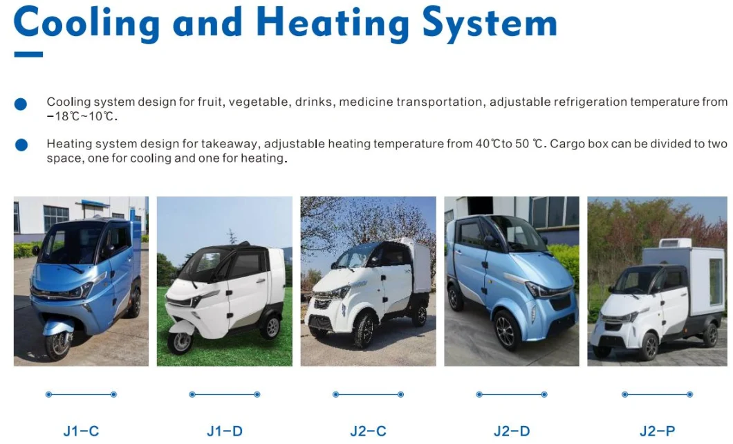 EEC L2e Three Wheel Car Share, Bluetooth Electric Mini Van Pizza Food Delivery Truck for Transportation