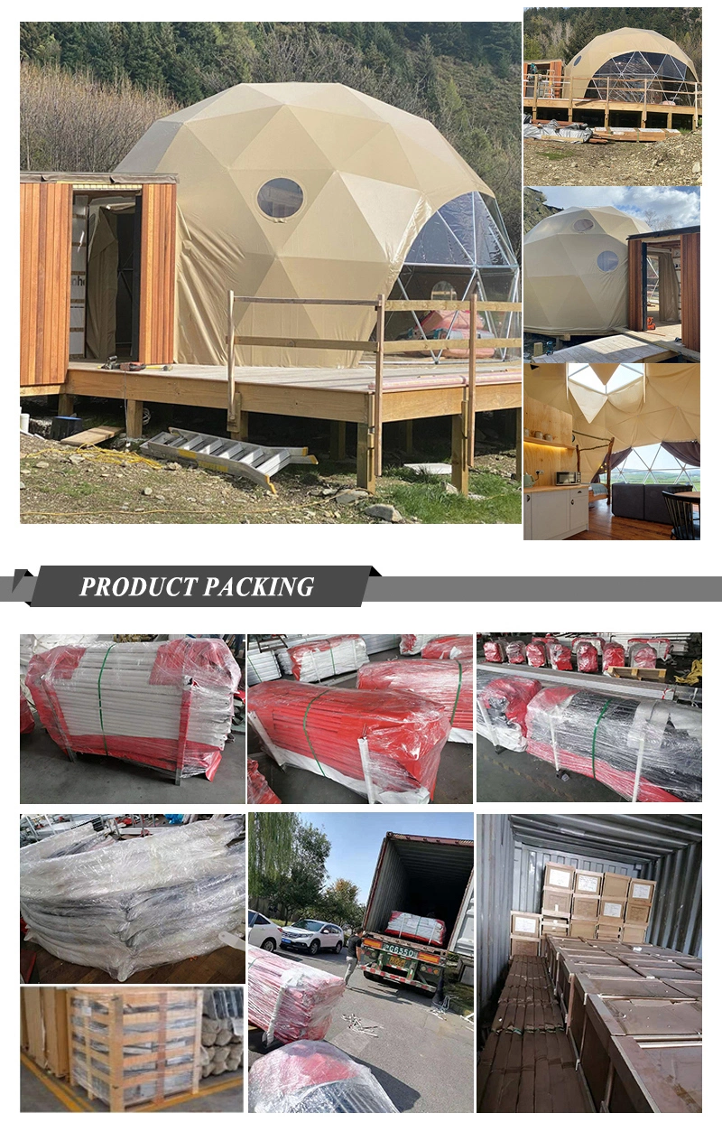 Geodesic Dome Tent Glass Dome House for Camp with Aluminum Frame and Tempered Glass at Factory Price