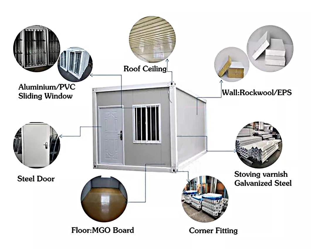 Trailer Mini Home Tiny Garden Houses for Galvanized Steel Frame