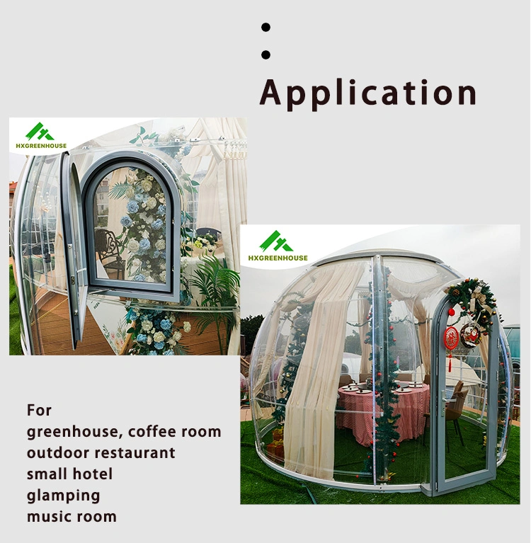 Outdoor Geodesic Glamping Geostatic Transparent Dome House