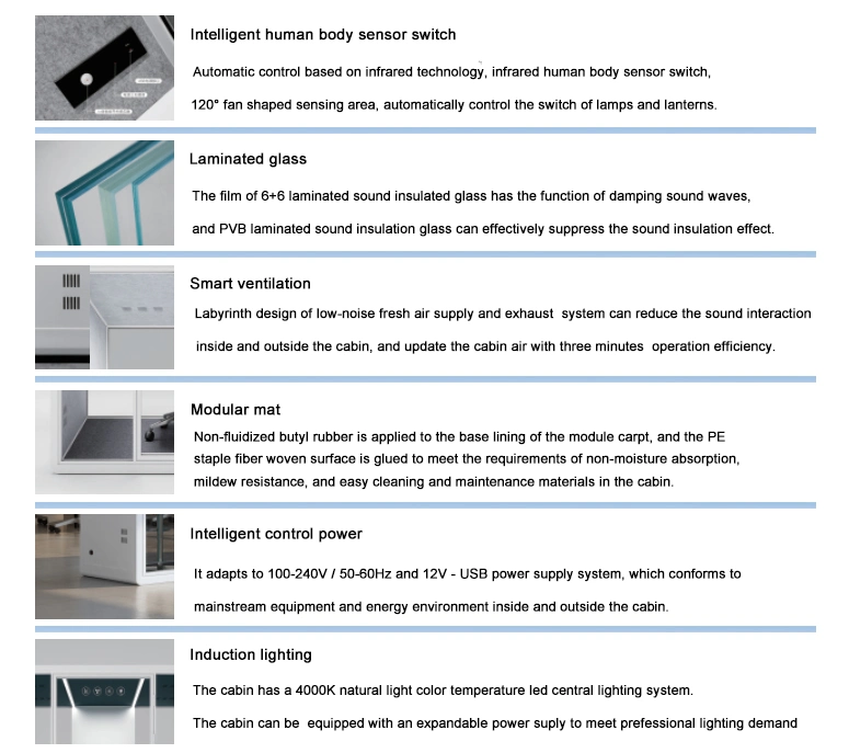 Soundproof Prefab Indoor Outdoor Meeting Office Live Broadcast Pod