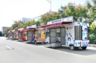 Usine personnalisée USA Standard Concession en fibre de verre camions de restauration rapide chariot de nourriture mobile remorque voiture de vente mobile